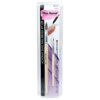 ACADEMY DUO NAIL BRUSH 7 OR, 2 PCS SET- Pinceles para acrílico