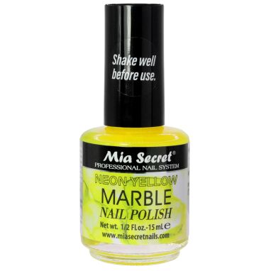 MARBLE NAIL POLISH NEON YELLOW - Esmalte de efecto mármol