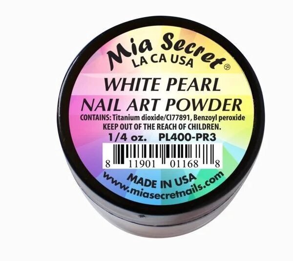 POLVO ACRILICO COLECCIONES 1/4 OZ-7,5 GR  PEARL WHITE