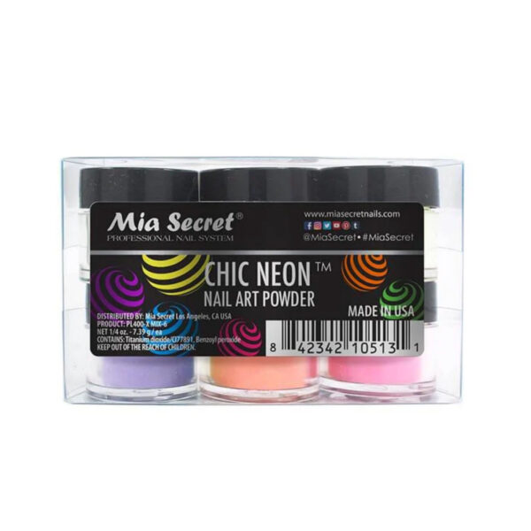 CHIC NEON ACRYLIC NAIL ART POWDER COLLECTION 1/4 OZ